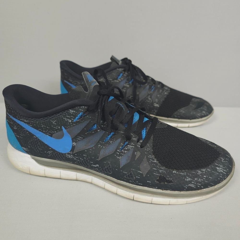 Nike Free Trainer 5.0 Shoes Men Size 12 Black Blue Gray Running Sneaker